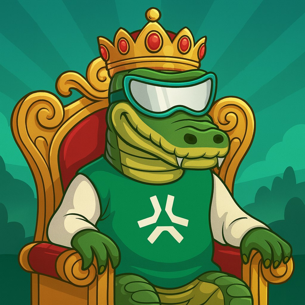 ALF sitting on a throne, representing his status as Abstract's cultural symbol