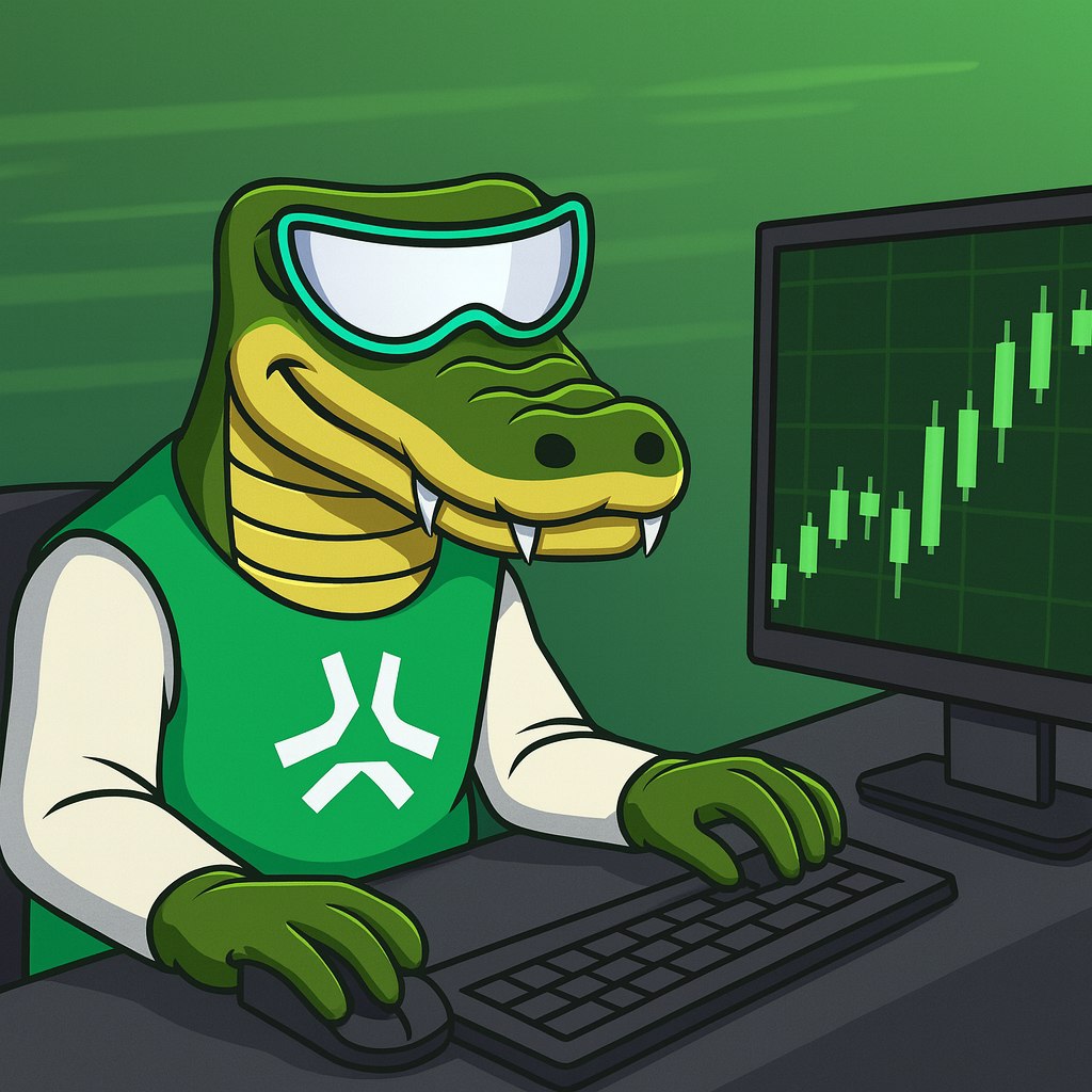 ALF trading cryptocurrency on a computer