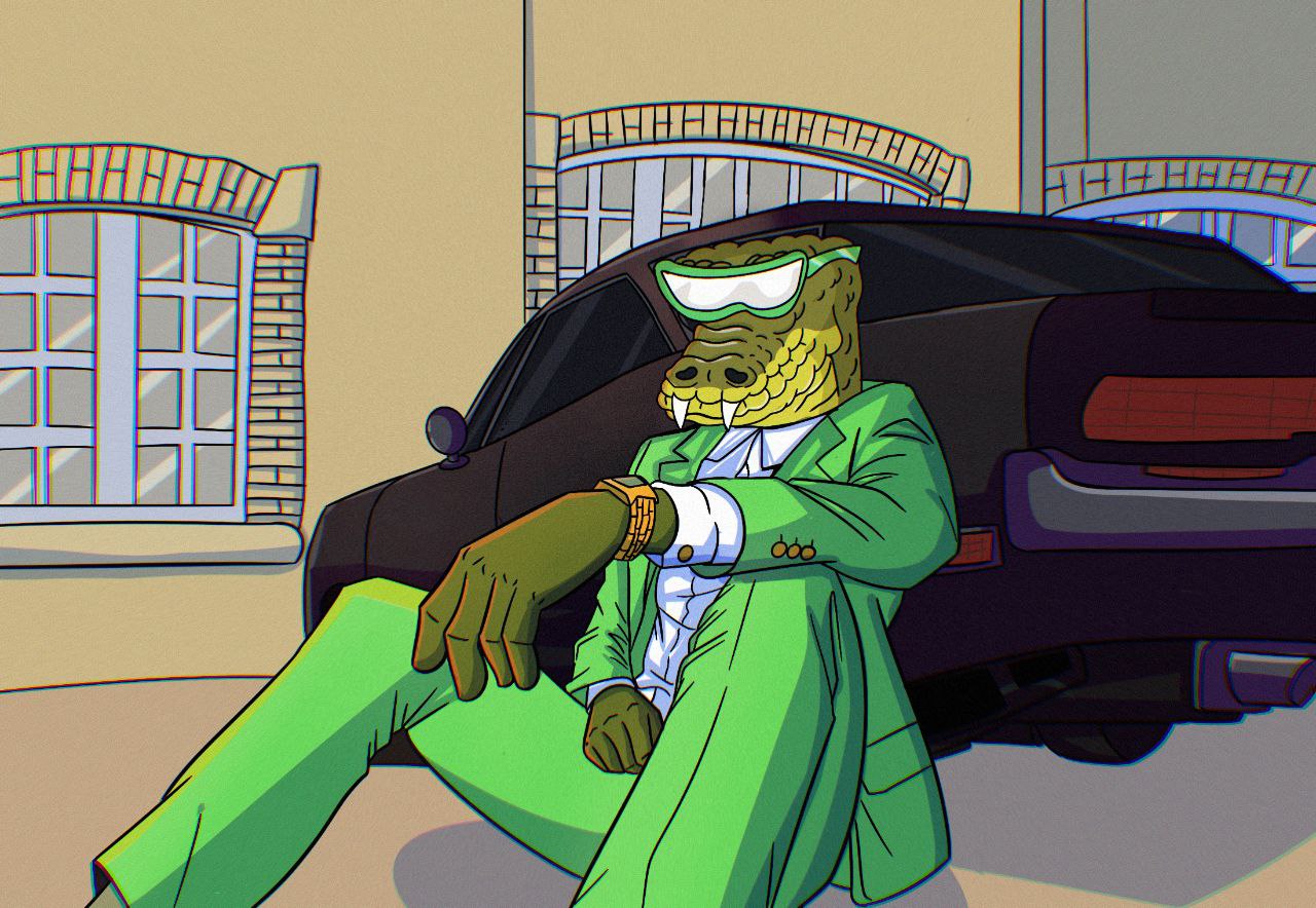 ALF chilling with a car, symbolizing the relaxed and community-driven CTO model